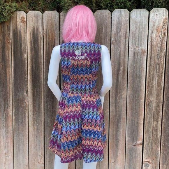 Desigual La Vida Chula Multicolored Sleeveless Dress Sz S - Picture 2 of 12